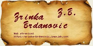 Zrinka Brdanović vizit kartica
